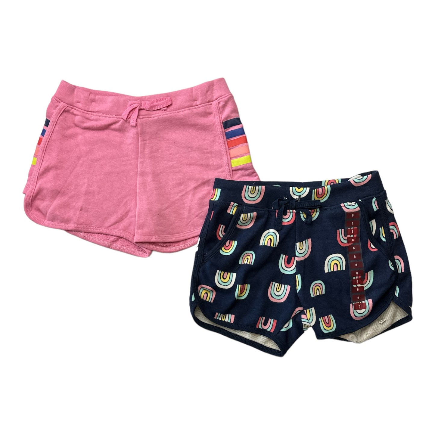 Eddie Bauer Girl's 2-Pack Soft Cotton Blend Elastic Waist Everyday Shorts