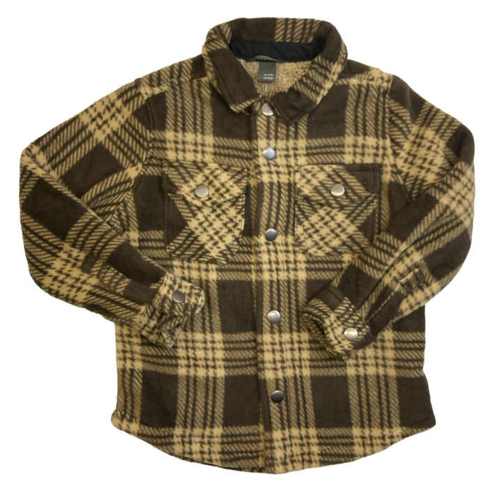 Eddie Bauer Boy's Snap Button Sherpa Lined Shirt Jacket