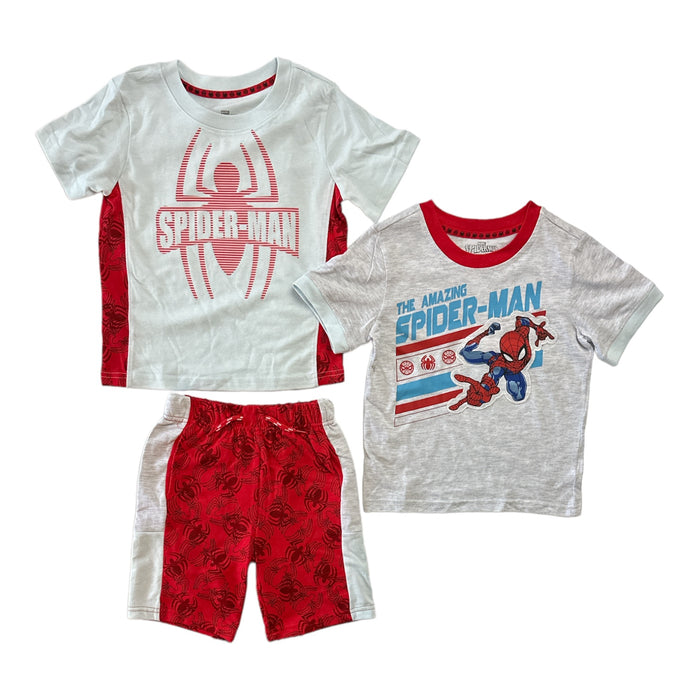 Marvel Spider-Man Boy's 3 Piece Short Sleeve Shirts & Short Set