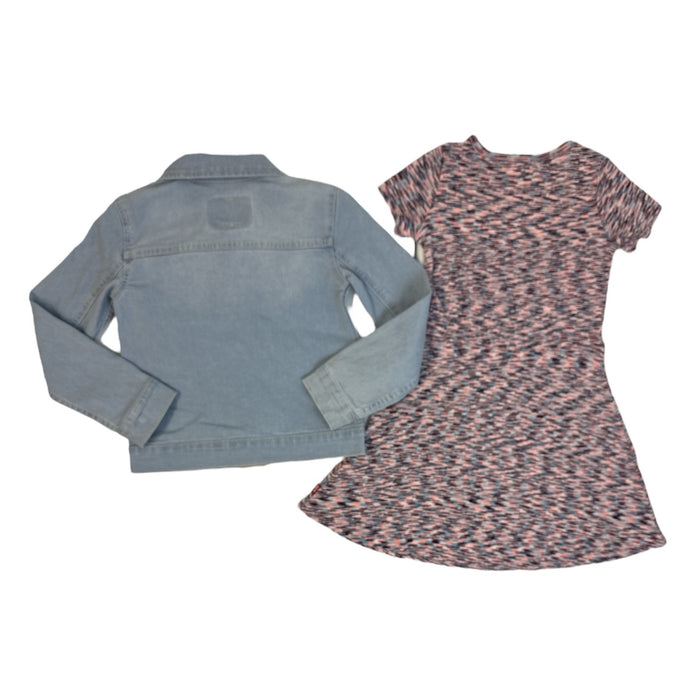 Levi's Girl's 2-Piece Denim Jacket & A-Line Style Short Sleeve Dress Set