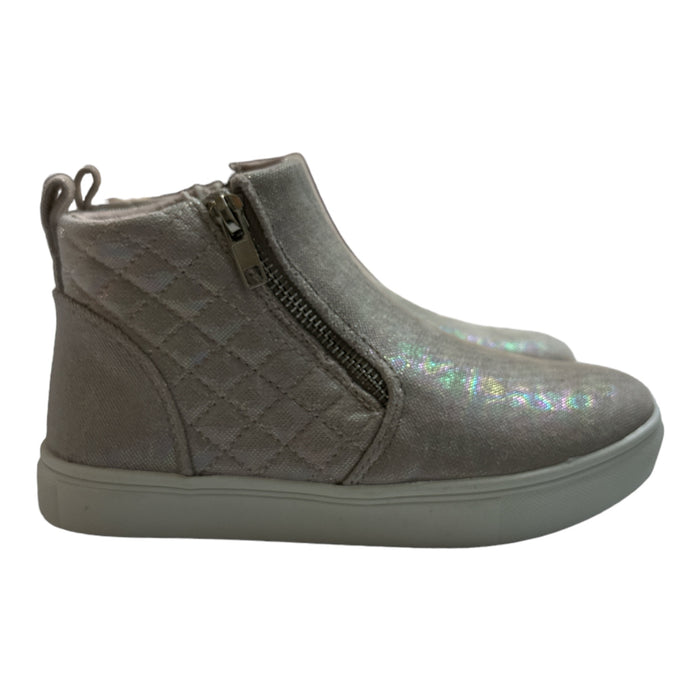 Steve Madden Girl's Quilted Panels  JFAN High-Top Side Zip Sneaker