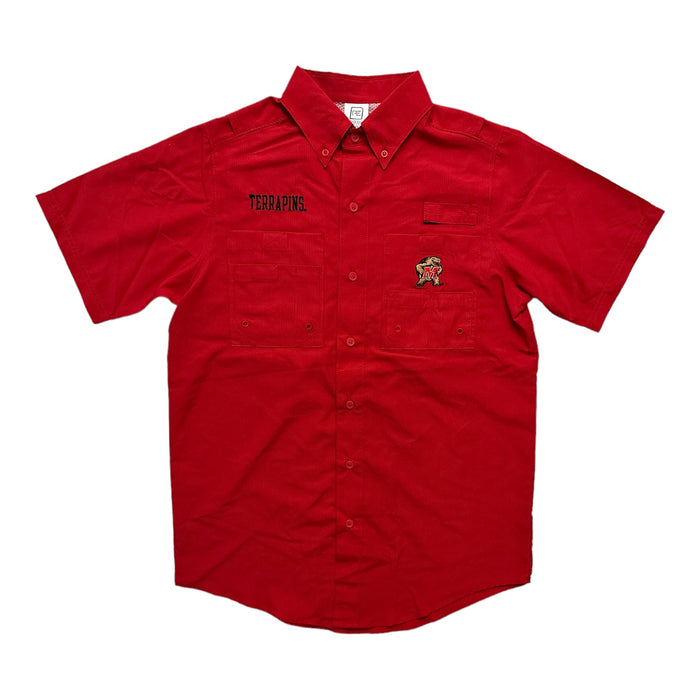 ProEdge Men's Maryland Terrapins Short Sleeve Button-Down Shirt