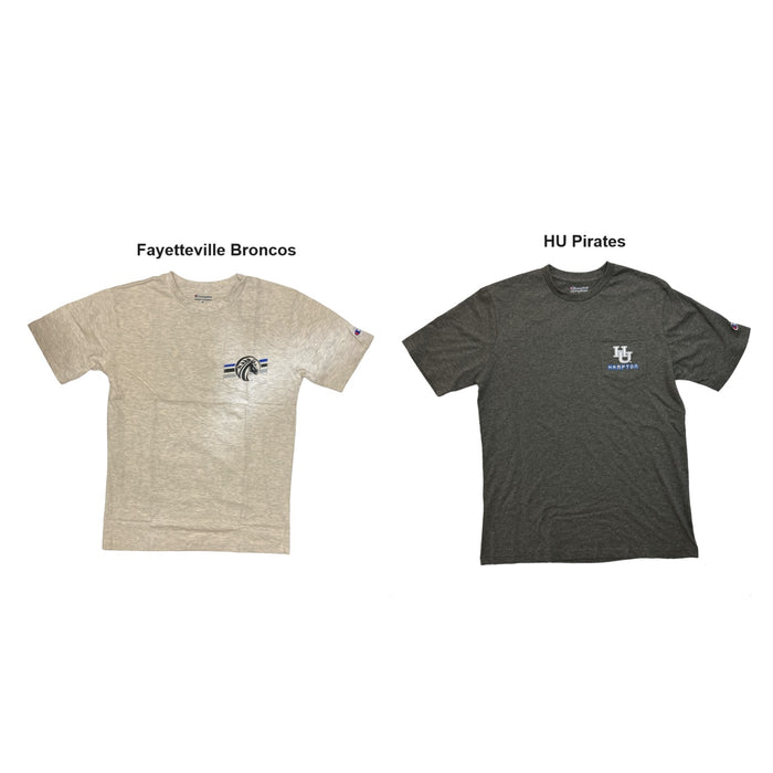 Champion Men's NCAA Crew Neck Short Sleeve Classic T-Shirt, Fayetteville Broncos