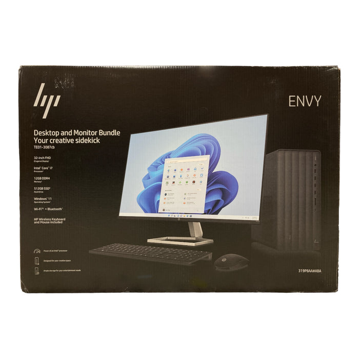 HP ENVY Desktop Bundle with 32" FHD Monitor, Windows 11 Home, TE01-3087cb