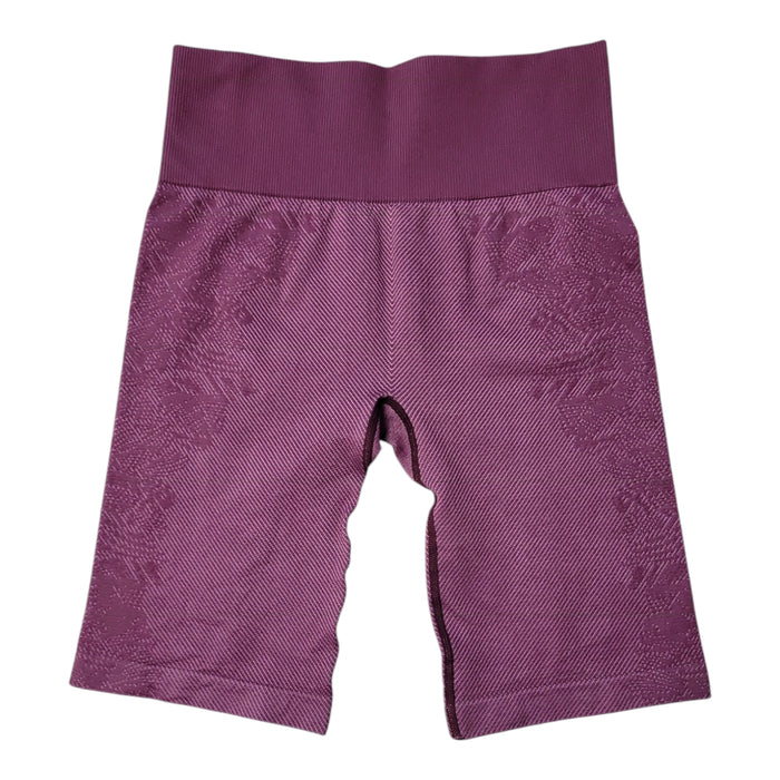 Ryka Women's High Waist Ribbed Workout Floral Bike Shorts