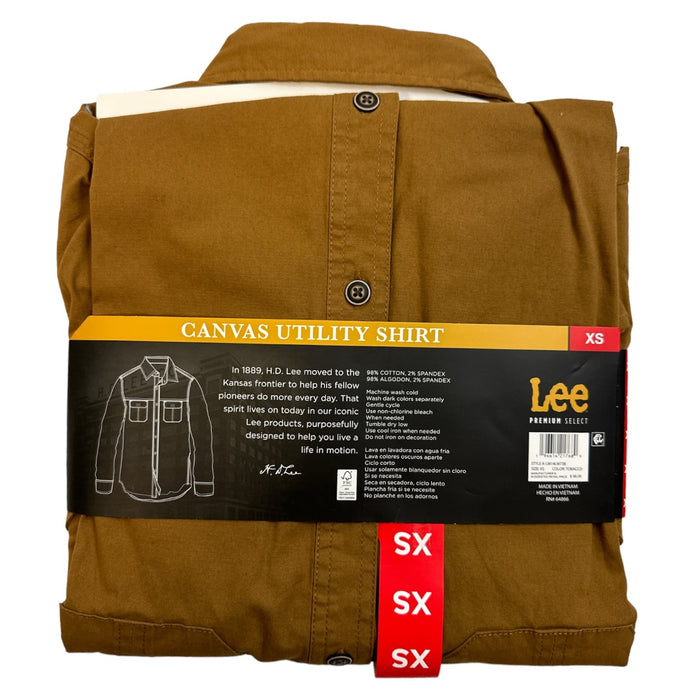 Lee Men's Premium Select Classic Fit Canvas Utility Button Down Shirt