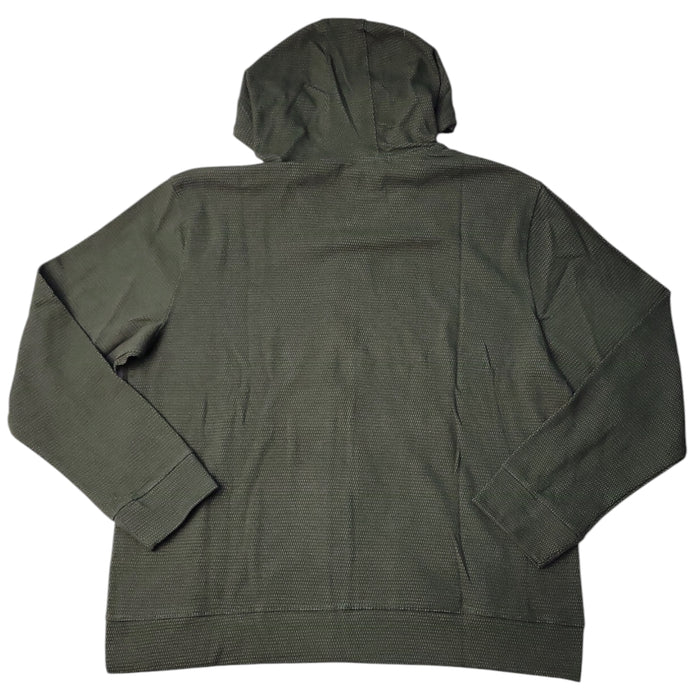 Lee Men's Full Zip Long Sleeve Adjustable Drawstring Textured Hoodie