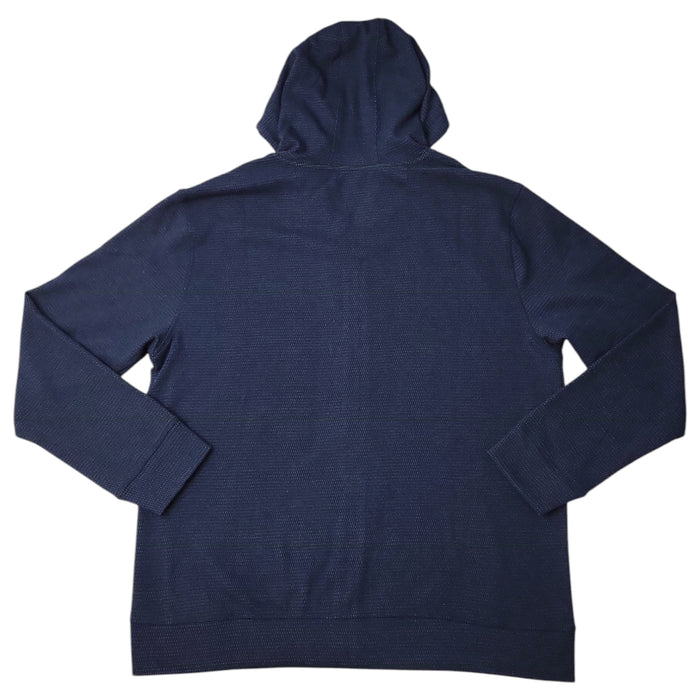 Lee Men's Full Zip Long Sleeve Adjustable Drawstring Textured Hoodie