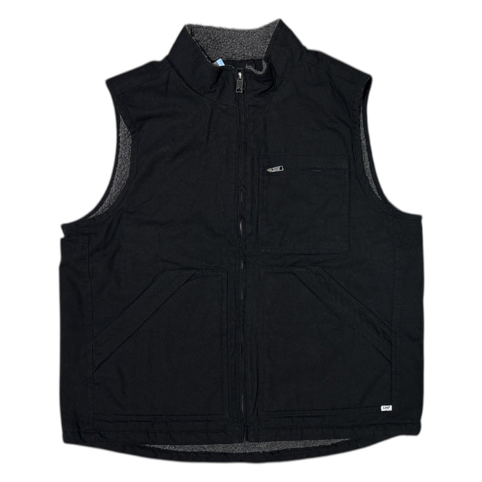 Lee Men's Faux Sherpa Lined Full Zip Canvas Workwear Vest w/ Pockets