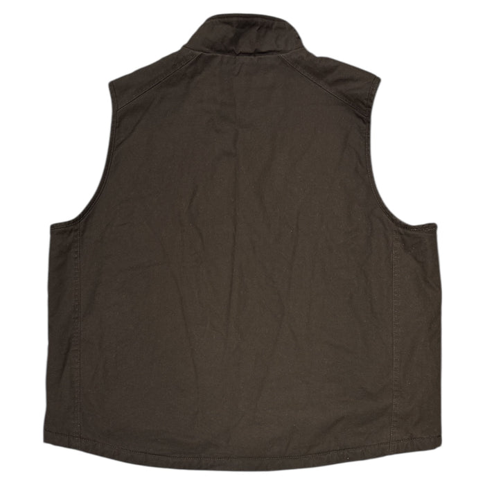 Lee Men's Faux Sherpa Lined Full Zip Canvas Workwear Vest w/ Pockets