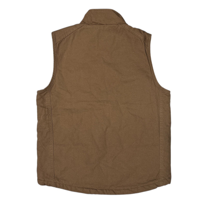 Lee Men's Faux Sherpa Lined Full Zip Canvas Workwear Vest w/ Pockets