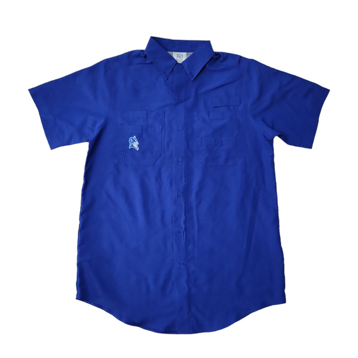 Pro Edge Men's Short Sleeve Button-Down NCAA Moisture Wicking Shirt