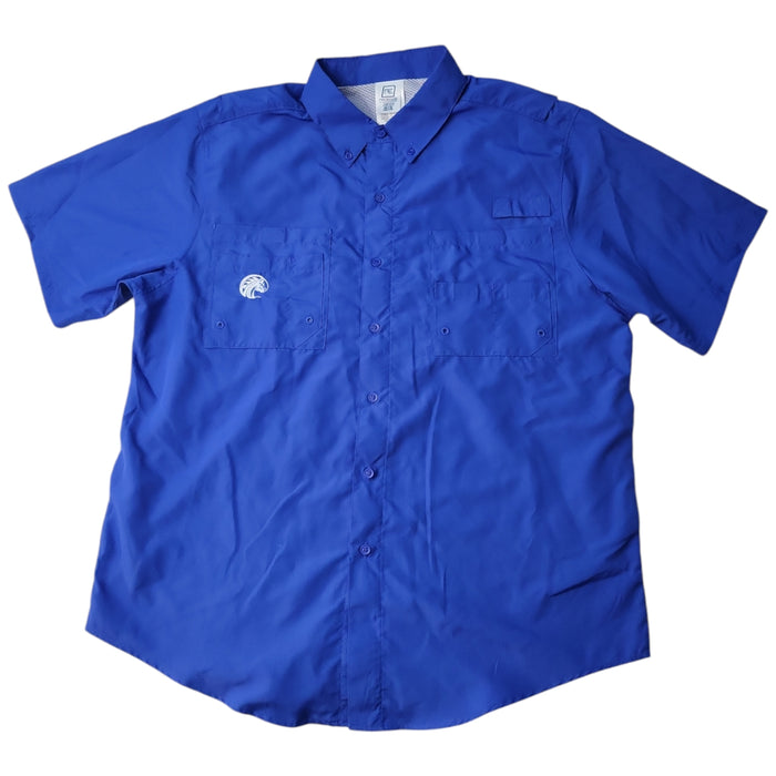 Pro Edge Men's Short Sleeve Button-Down NCAA Moisture Wicking Shirt