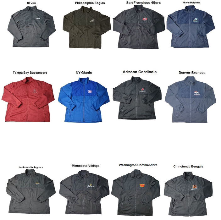 NFL Officially Licensed Adult Zippered Pockets Soft Fleece Jacket