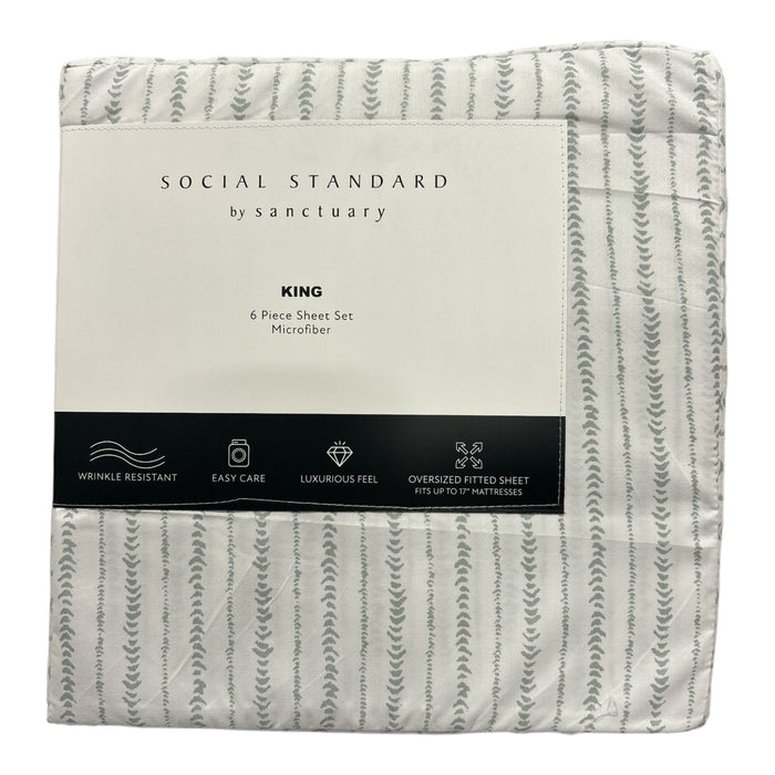 Social Standard by Sanctuary Luxurious 6 Piece Microfiber Sheet Set