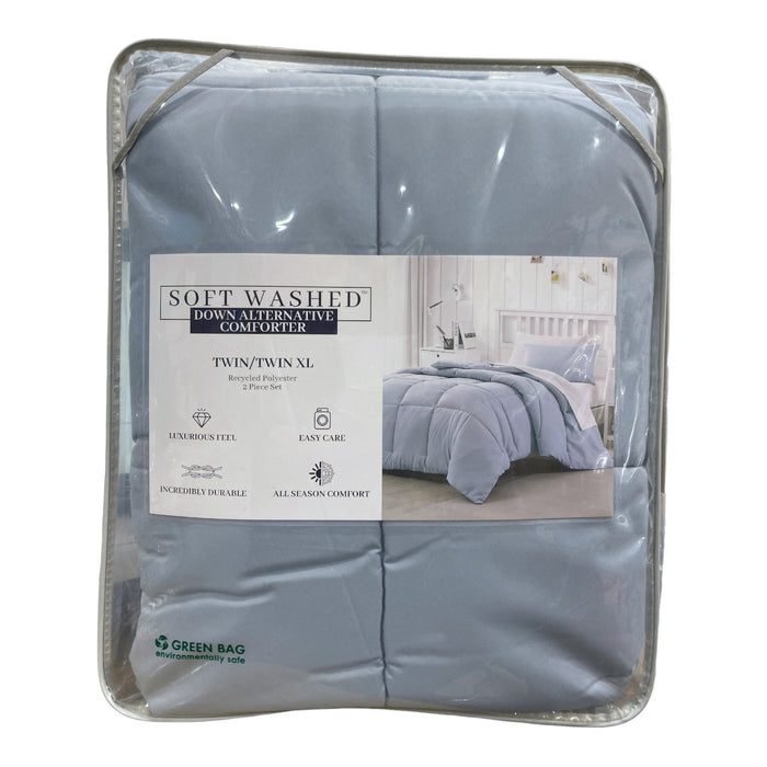 Soft Washed Down Alternative Polyester Comforter Set, 2 Piece, Twin/Twin XL