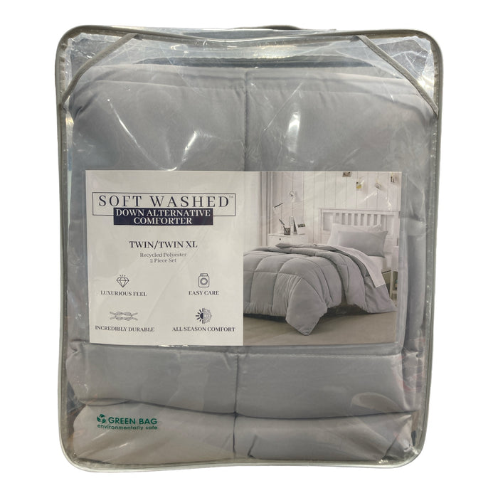 Soft Washed Down Alternative Polyester Comforter Set, 2 Piece, Twin/Twin XL