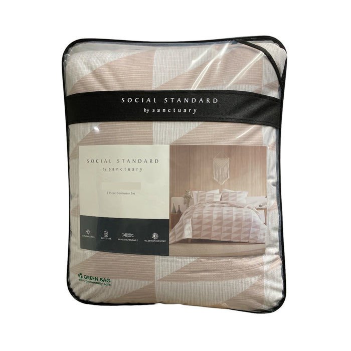 Social Standard by Sanctuary All-Season Geometric Comforter Set, 3 Piece