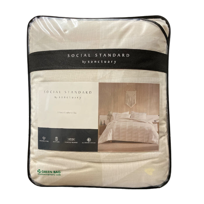 Social Standard by Sanctuary All-Season Geometric Comforter Set, 3 Piece