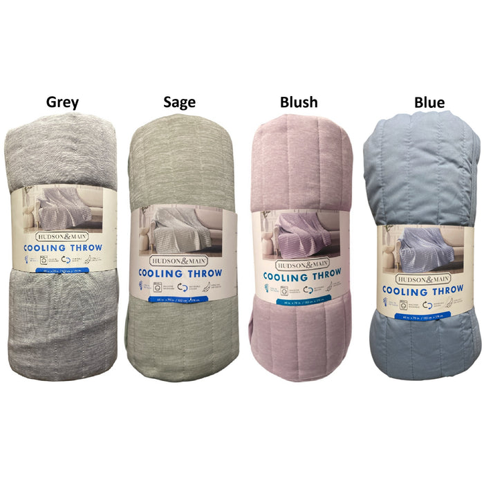 Hudson & Main Lightweight Reversible Cooling Throw Blanket, 60" x 70"