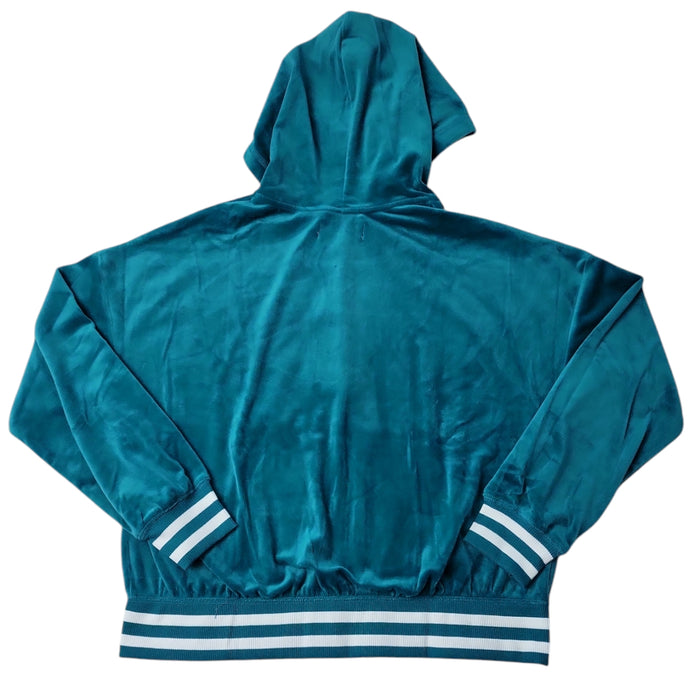 Limited Too Girls Full Zip Kangaroo Pocket Velour Jacket