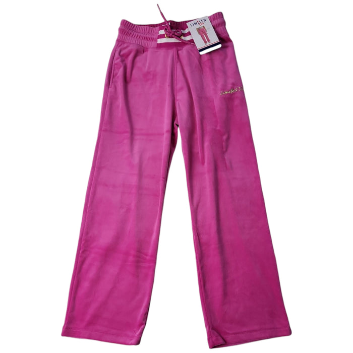 Limited Too Girls Slash Pocket Drawcord Soft Velour Pant