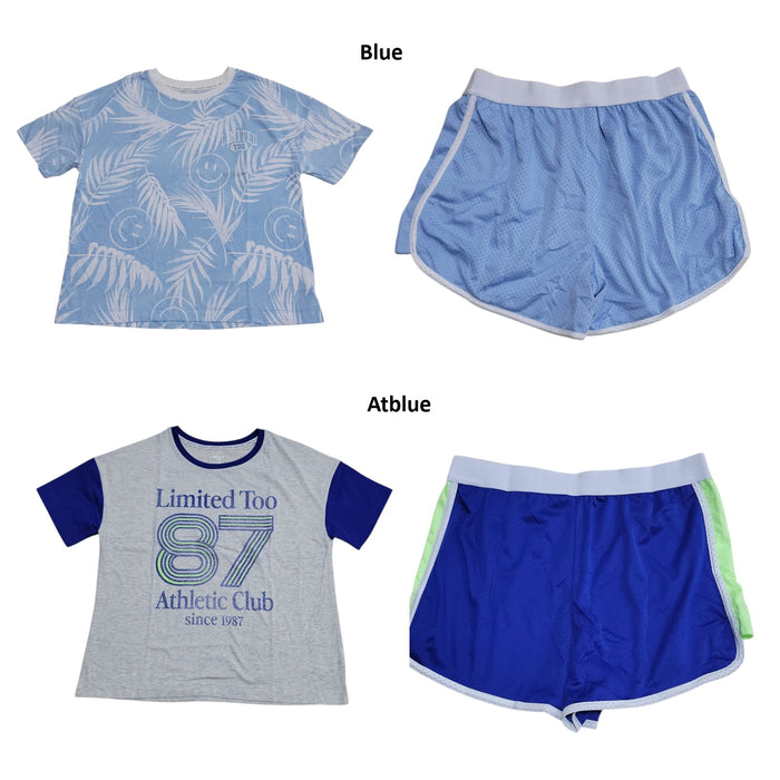 Limited Too Girls Easy Fit Active Short Sleeve & Mesh Shorts Set