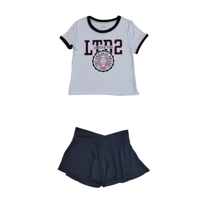 Limited Too Girls Active Flutter Short Sleeve & Shorts Set