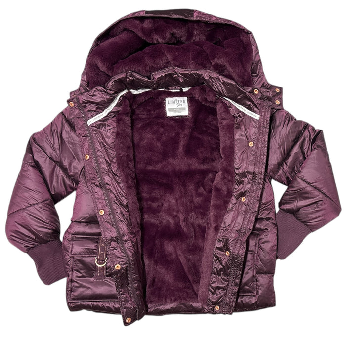 Limited Too Girls Regular Fit Zip & Snap Closure Puffer Jacket