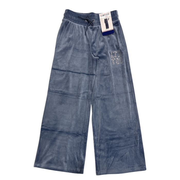 Limited Too Girls Elastic Waist Super Soft Wide Leg Velour Pant w/ Pockets