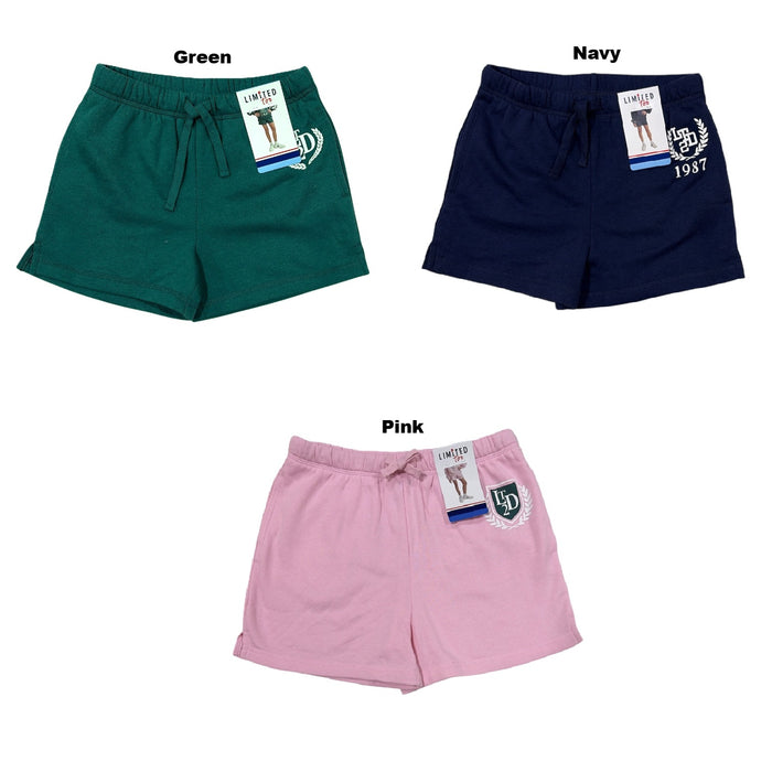 Limited Too Girls Lightweight Cotton & Polyester Fleece Shorts