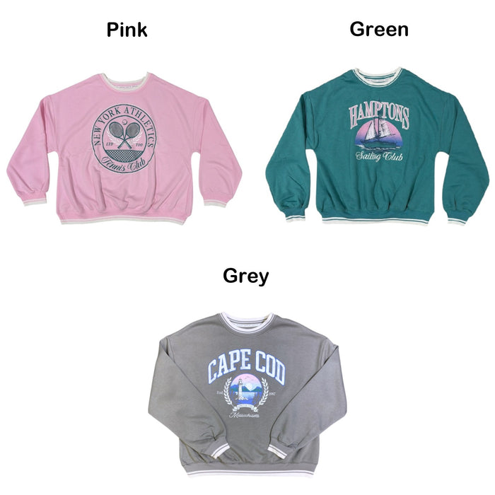 Limited Too Women's Regular Fit Soft Fleece Graphic Pullover Sweatshirt