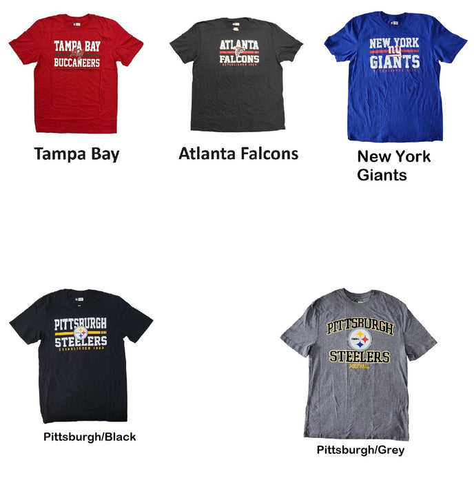 NFL Team Apparel Men's Graphic Team Print Short Sleeve Crewneck T-Shirt