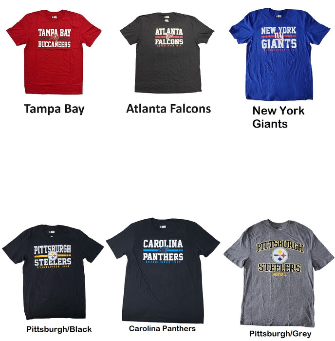 NFL Team Apparel Men's Graphic Team Print Short Sleeve Crewneck T-Shirt