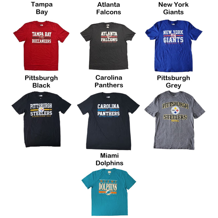 NFL Team Apparel Men's Graphic Team Print Short Sleeve Crewneck T-Shirt