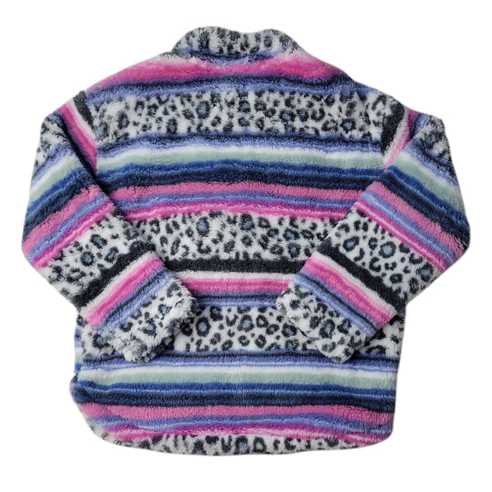 Hurley Girls Cozy Sherpa Printed Quarter-Zip Jacket