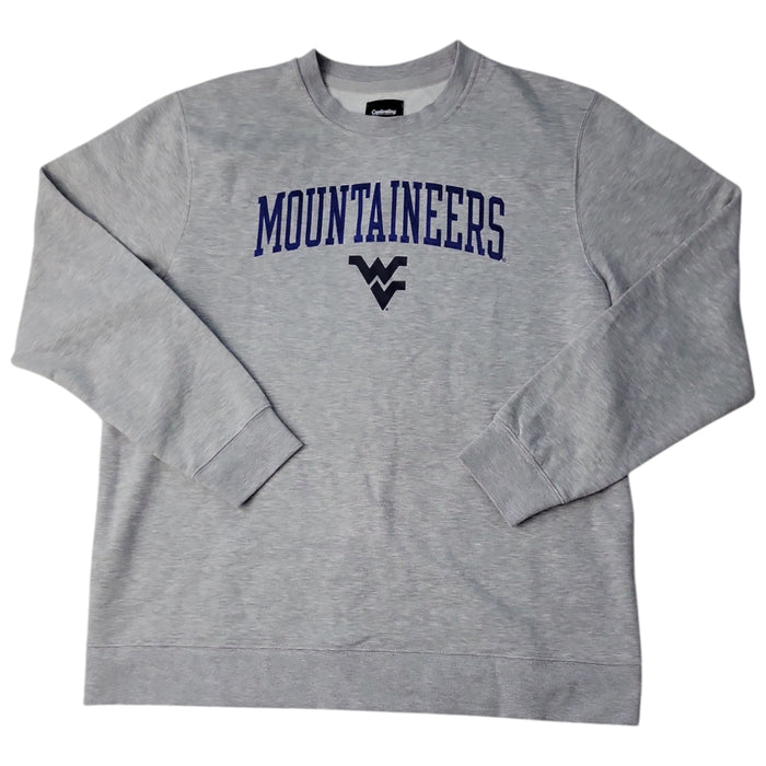 NCAA Adult Ribbed Cuff & Hem Embroidery Crewneck Sweatshirt