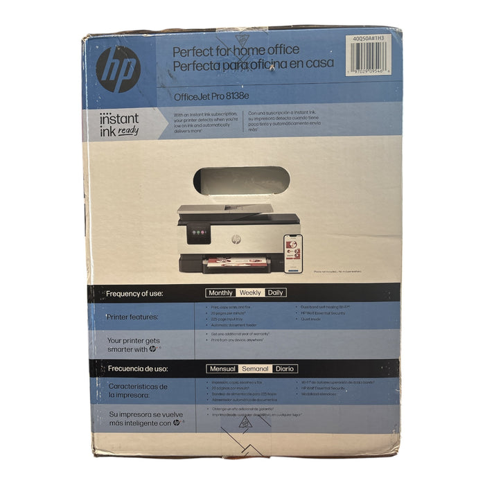HP OfficeJet Pro 8138e All in One Wireless Color Printer, 40Q50A