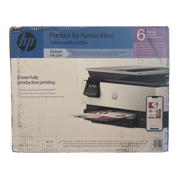 HP OfficeJet Pro 8138e All in One Wireless Color Printer, 40Q50A
