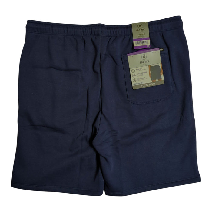 Hurley Men's Logo Pockets Stretch Drawcord Ultra-Soft Fleece Shorts