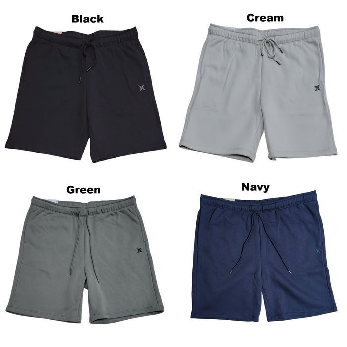 Hurley Men's Logo Pockets Stretch Drawcord Ultra-Soft Fleece Shorts