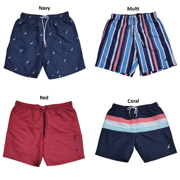 Nautica Men's 7.5" Quick Dry Inner Liner Drawstring Swim Trunk