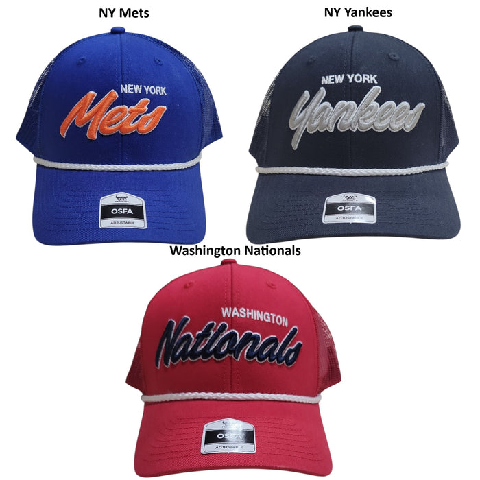 Fan Favorite Unisex MLB Rope Design Baseball Hat, One Size Fits All