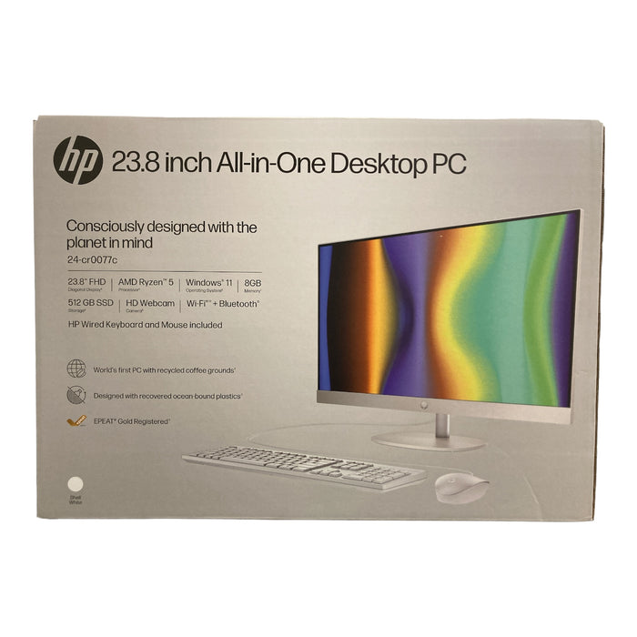 HP 23.8" All-in-One Desktop PC, Windows 11 Home, 24-cr0077c