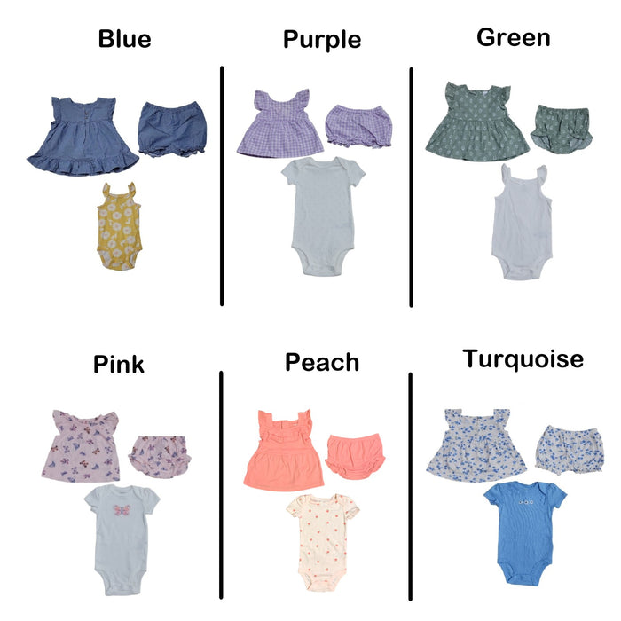 Carter's Baby Girls 3-Piece Cotton Snug Fit Outfit Set