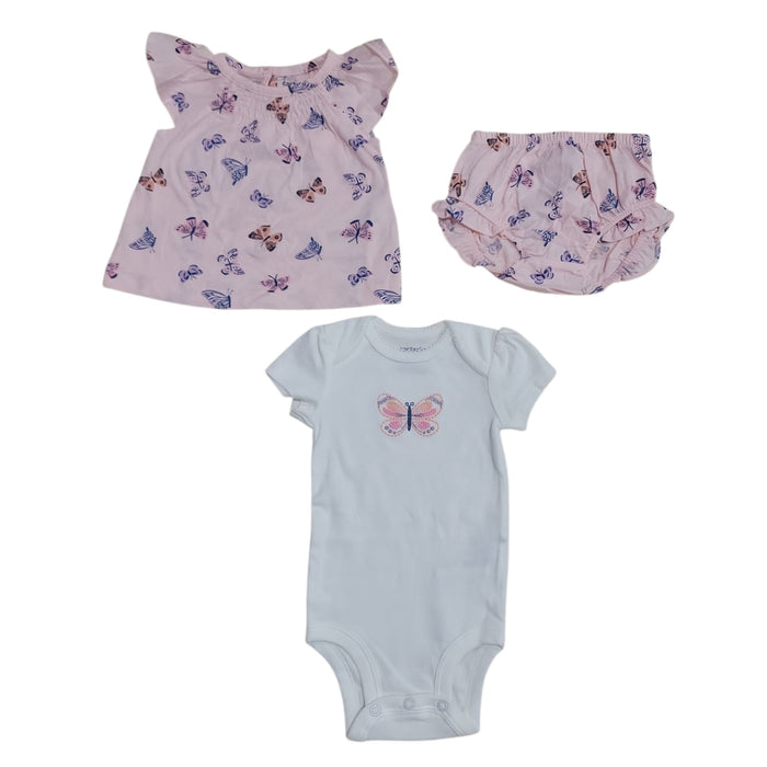 Carter's Baby Girls 3-Piece Cotton Snug Fit Outfit Set