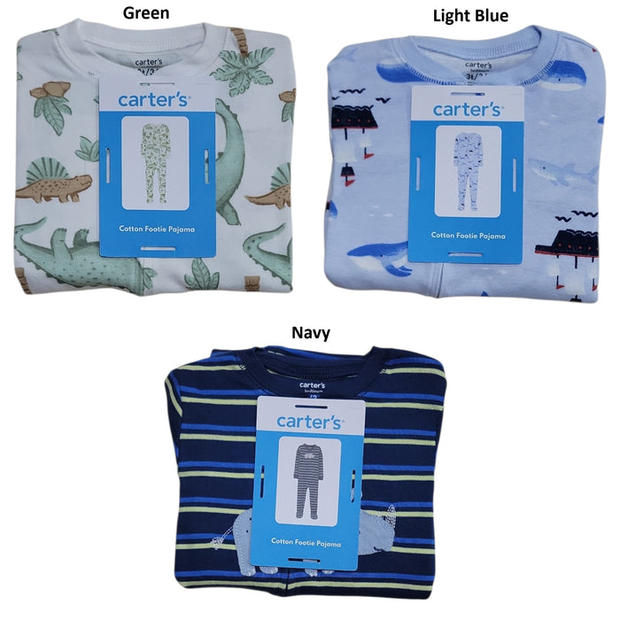 Carter's Toddler Boys Cotton Snug Fit Long Sleeve Footie Pajama