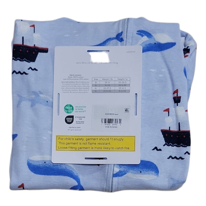 Carter's Toddler Boys Cotton Snug Fit Long Sleeve Footie Pajama