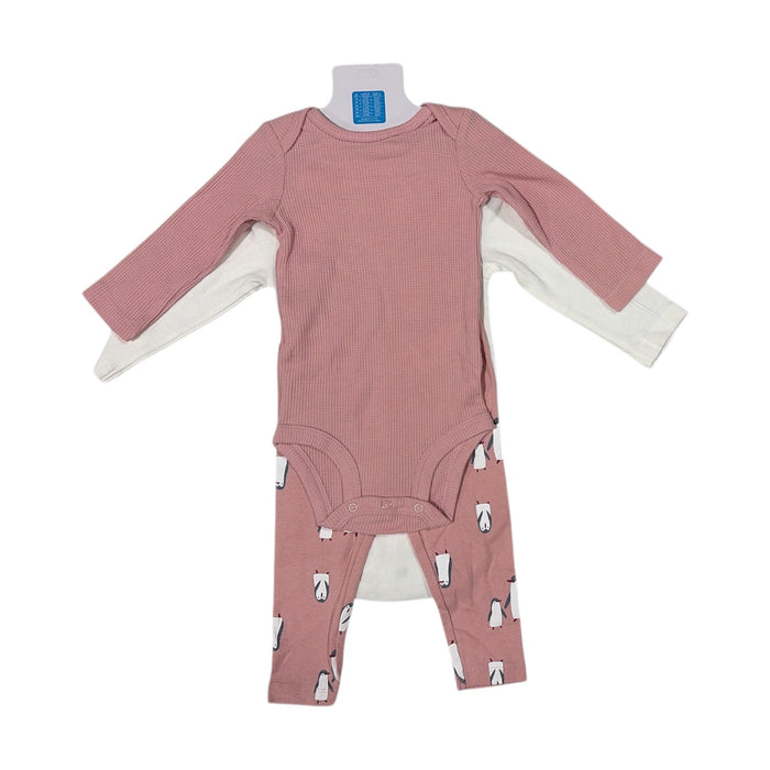 Carter's Girls Long Sleeve Bodysuit & Pant Set, 3 Piece