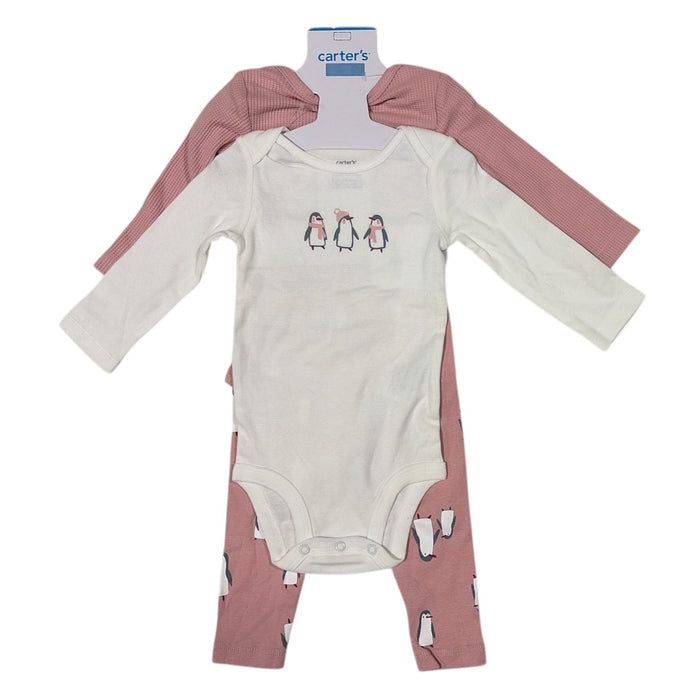 Carter's Girls Long Sleeve Bodysuit & Pant Set, 3 Piece